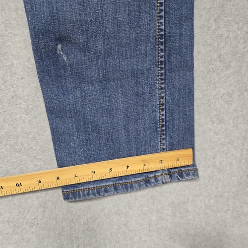 Wrangler Retro Jeans Mens 32x29 Blue Slim Straight Fit Denim Distressed Pants - Picture 8 of 14