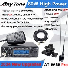 AnyTone AT-6666PRO 10Meter CBMobile Radiofor Truckers,80W Ham Mobile Transceiver