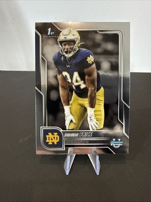 2025 Bowman University Chrome Jadarian Price 1st Rookie Notre Dame / Seahawks