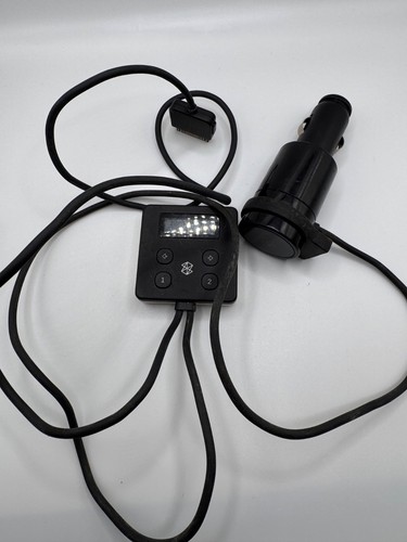 Microsoft Zune Car FM Transmitter Charger Dock Black 30-Pin AUX Adapter