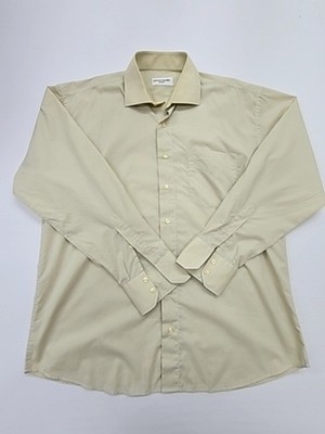 Pierre Cardin Herren Hemd Creme XL Spreizkragen