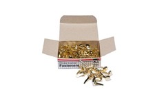 Charles Leonard Inc. Brass Plated Round Head Fasteners, 0.50 Inch Shank, 8 Mm...