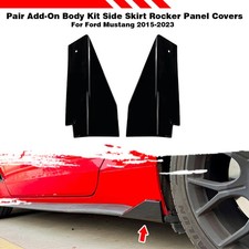 Für Ford Mustang MK6 2015–2023 2016 Schwarz Seitenschweller Verlängerungsleiste