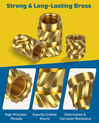 152 Pcs Threaded Inserts for Plastic, 3 Sizes of M3 Heat Set