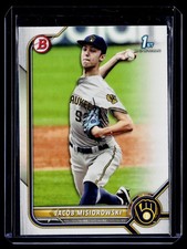 Jacob Misiorowski (6) Card Premium Rookie Lot with 1st Bowman Brewers RC