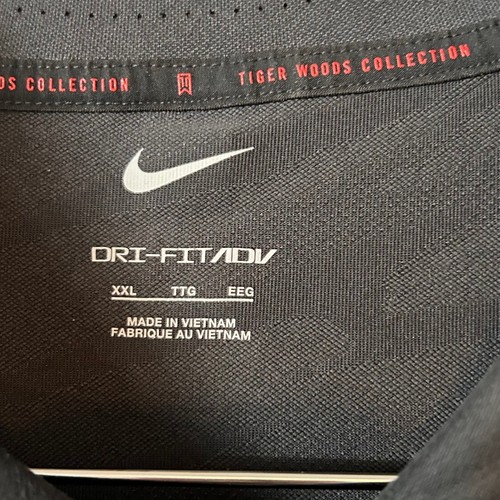 Nike Tiger Woods Collection XXL Men's Dri-FIT ADV Golf Polo Shirt Black - Picture 4 of 9