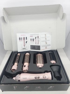 Nimmu Hot Air Blow Dryer Brush Set, 5-in-1 for Curling, Straightening, Blowouts