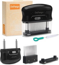 DePango Fleischzartmacher Steaker Fleisch-Zartmacher Edelstahl 48 Klingen Medium