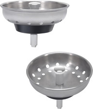 2PCS Kitchen Sink Basket Strainer Replacement for 3-1/2 Inch Standard Drai