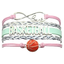 Basketball Bracelets - Infinity Love Charm Basketball Jewelry Gifts For Women, M