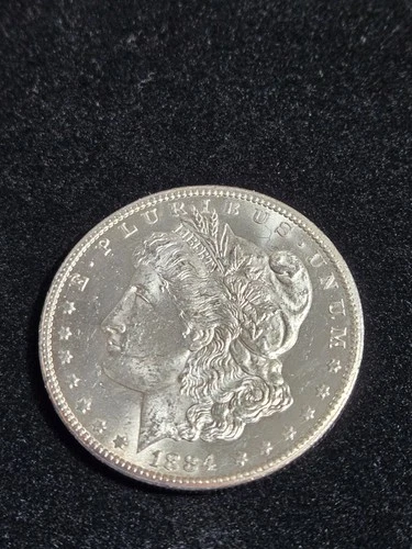 1884-CC $1 MORGAN SILVER ONE DOLLAR..BU- NOT CLEANED- FLAWLESS MS+++