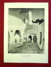 Stampa del 1929 La Moschea di Gadames Quadro del Pittore Fritz Berthold Neuhaus