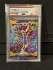 2024-25 Panini Prizm Shai Gilgeous Alexander Fireworks Gold /10 PSA 9