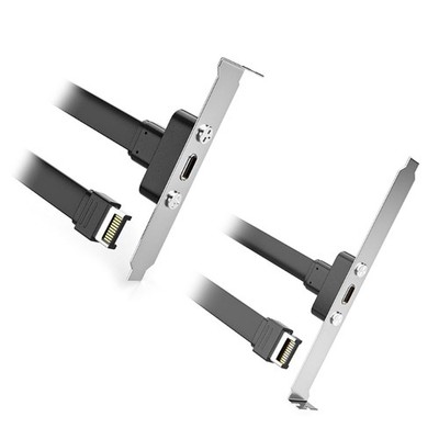 10Gbps USB 3.1 TypeE to C Motherboard Adapter Cable Fast Speed with Plate