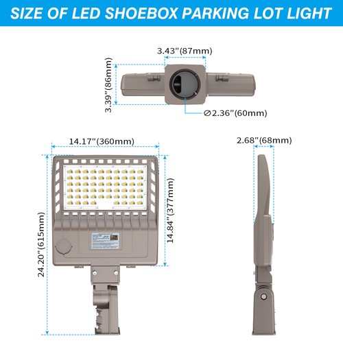 LED Stadium Flood Light 150W 480V LED Parking Lot Lamp Adjustable Slip Fit Mount - Picture 2 of 13