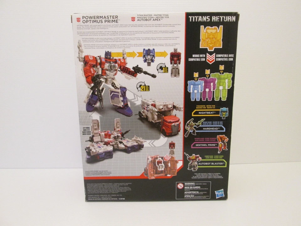Transformers Titans Return Powermaster Optimus Prime & Autobot Apex - New - Image 2 of 4