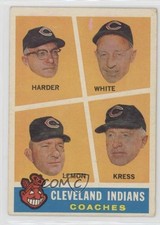 1960 Topps Mel Harder Jo-Jo White Bob Lemon Red Kress #460 HOF 2f4