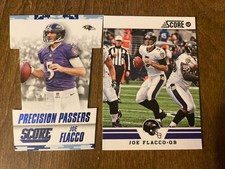 (2) Joe Flacco 2015 Score Precision Passers Blue Camo & Glossy Lot Combine Ship