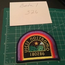 Black USCSS Nostromo Crew Alien Movie Costume Patch Iron on