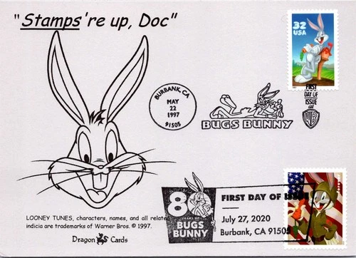Dr Jim Stamps Maximum Card Bugs Bunny 2V 32C And Forever Fdc