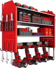 Tool Rack Organizer Wall Mount, Heavy Duty Tool Storage Rack