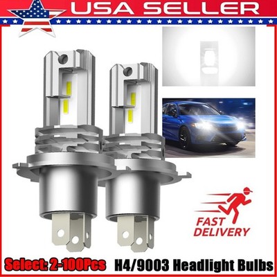 AUXITO H4 9003 LED Headlight Bulbs Hi Low Beam Conversion Kit 6500K White 100X