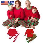 Christmas Family Matching Outfits Adult Kids Pajamas Sets Xmas Pj's Set Clothes