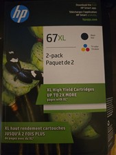 Genuine 2-Pack HP 67XL Black/Color ink cartridges 3YM57AN 3YM58AN Exp2/28
