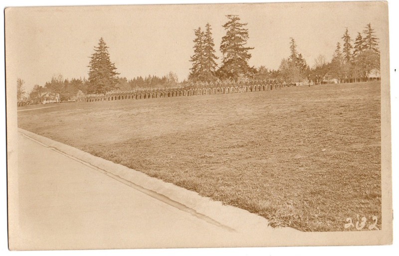 Vancouver, WA Washington 1909 RPPC Postcard First Infantry Dress Parade Military