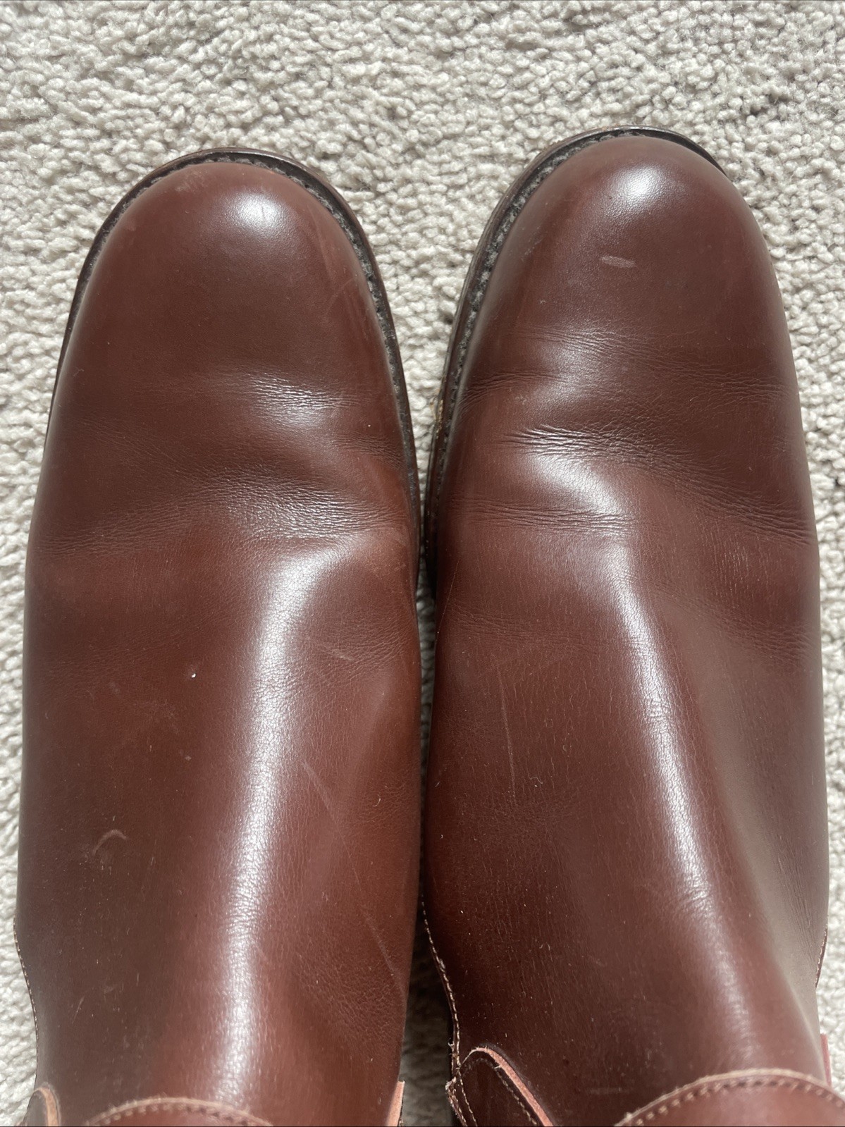 Vintage DeLuxe Saddlery Co Brown Leather Ankle Riding Boots Sz 8.5 England image 5