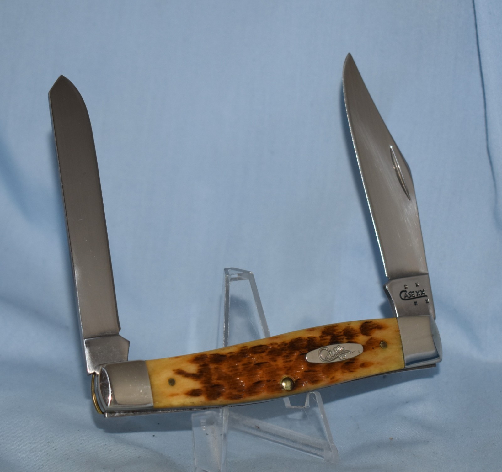 RARE CASE XX BONE MOOSE PATTERN KNIFE 6275 4 DOT 2006 "NEAR MINT!!
