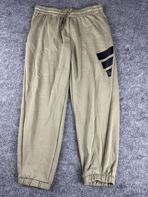 Adidas Pants Mens XL Orbit Green Future Icons Three Bar Stripes Joogers Sweat