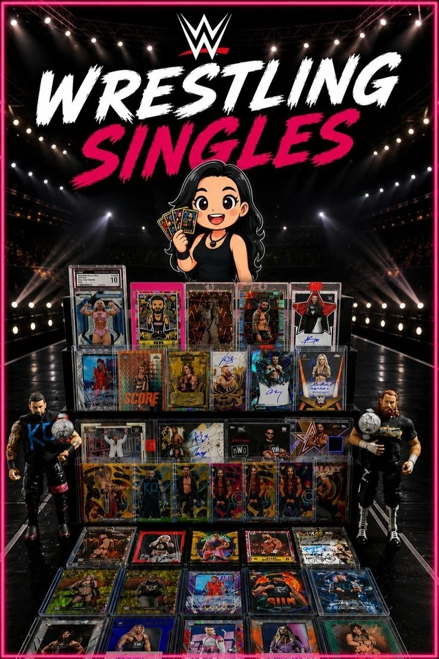 WWE & AEW Wrestling Singles! $1 start. First Show, come say hi!