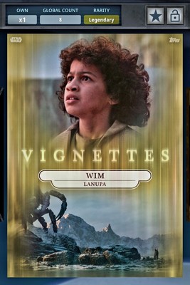 Topps Star Wars Digital Card Trader Legendary Vignettes Chrome Gold WIM (8cc)