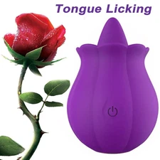 10 speed Rose Female Anniversary Female Birthday Gift Massage Tongue Licking NEW