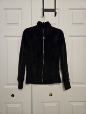 Athleta Cloud Fleece Full Zip Jacket In Black Size Small