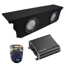 2007-2018 Jeep Wrangler JK Unlimited Harmony A102 Dual 10" Sub Box & CXA8001 Amp