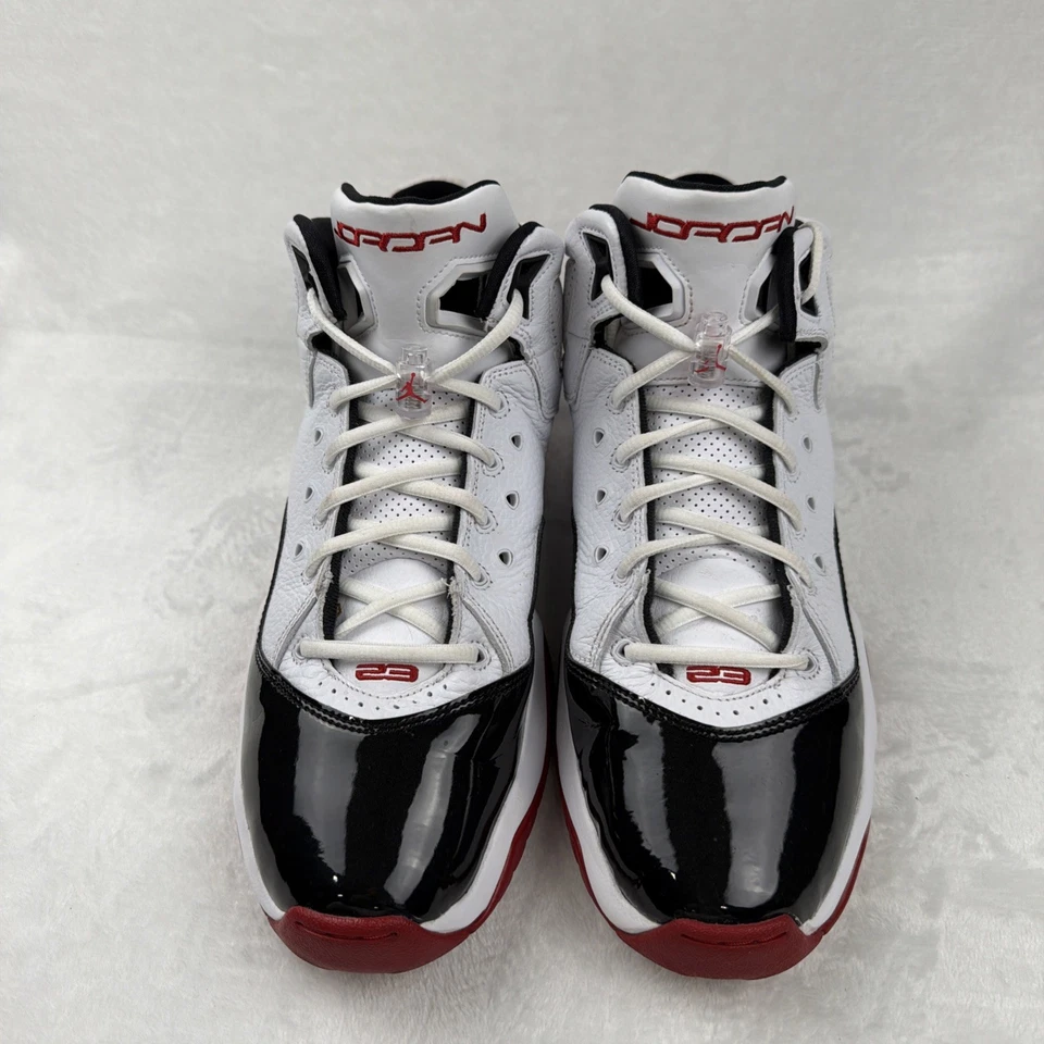 Jordan B'Loyal Hombres Zapatos Tenis Blanco Rojo Universitario Negro 315317-160 Talla 11 Foto 4 de 4