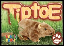 1999 Beanie Babies 2nd Edition Series 4 Tiptoe the Mouse  #147