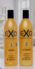 EXO HAIR ultratech Keratin hair straightenig Acces shampoo 2x500ml/ 16.9 fl.oz