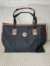 Carlton International Black Canvas Cabin Bag, Tote Shoulder Travel Bag