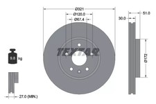 Disque de frein (à l'unité) TEXTAR 92187005 OPEL INSIGNIA 2.0 CDTI (68)