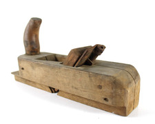 Antica PIALLA CON IMPUGNATURA in Legno 26 cm Strumento Falegname Vintage D'Epoca