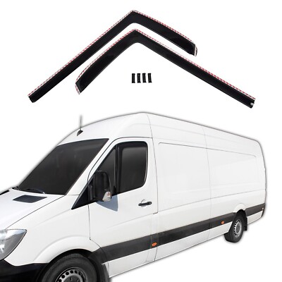 Windabweiser GP Regenabweiser Für VW Crafter 2006-2017 2-Tlg Set Schwarz