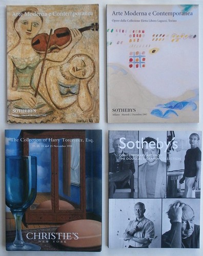 4 Auktionskataloge mit zeitgenössischer Kunst Gemälde(n) Christie's Sotheby's NoRes.! - Bild 1 von 6