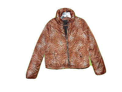 Joujou Leopard Spot Winter Short Jacket Medium Women New