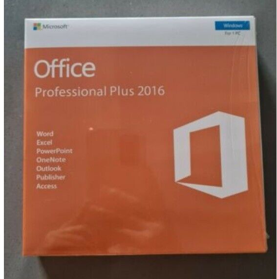 On Sale Microsoft Office Professional 2016 Windows English PC Key Card AND DVD
