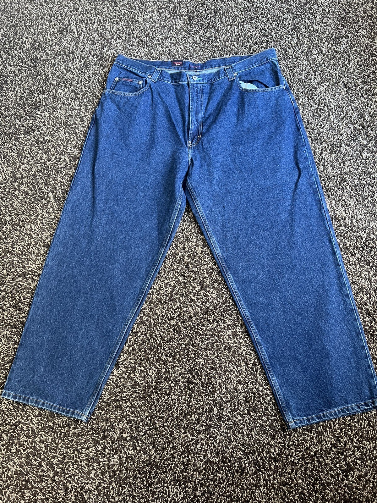 Tommy Hilfiger Vintage Jeans Mens 44x30 Blue 90s Freedom Baggy Tapered