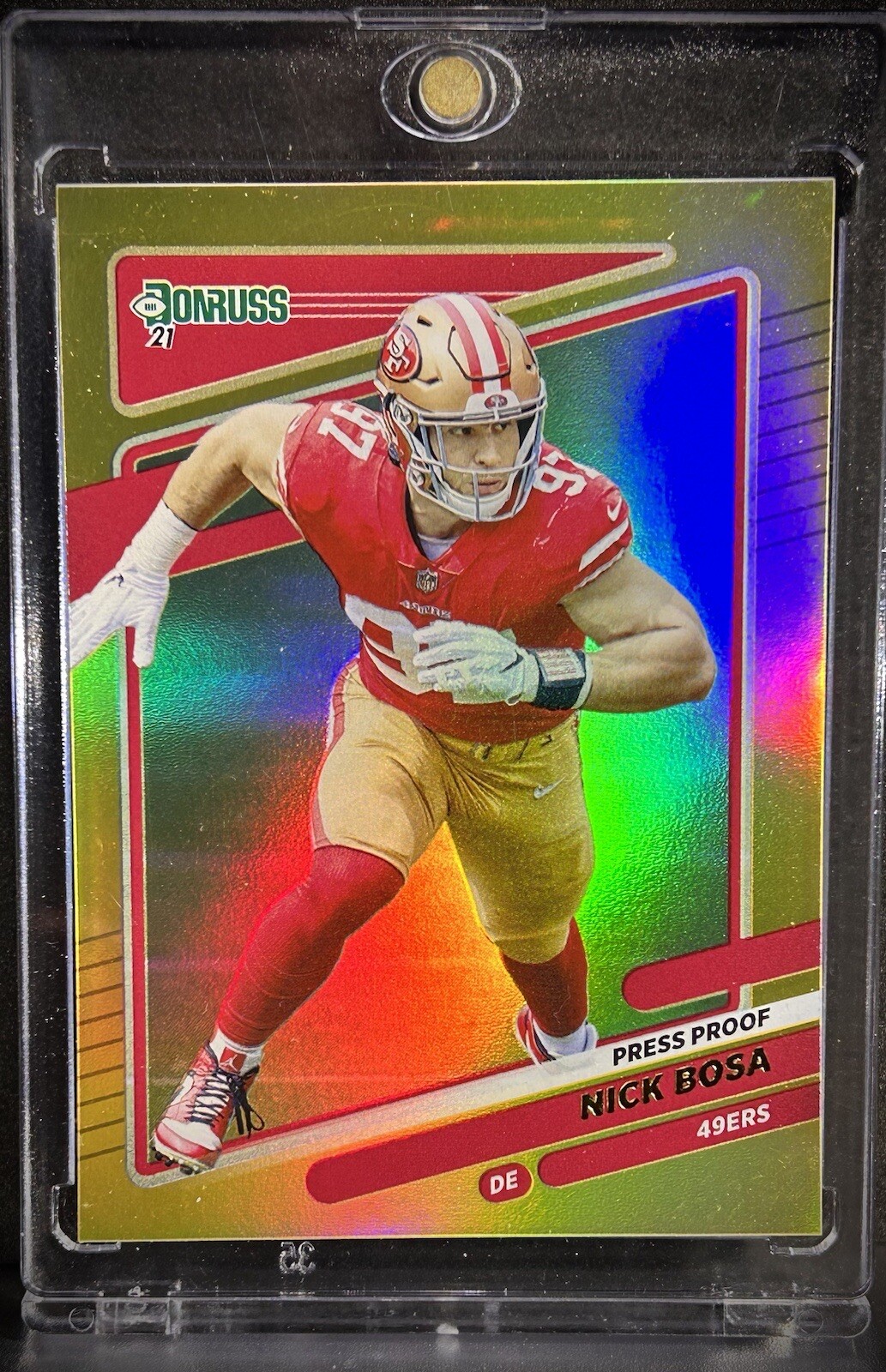NICK BOSA RARE GOLD REFRACTOR INVESTMENT CARD SP SAN FRANCISCO 49ERS