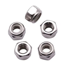 UNC 3/8"-16 inch Nylon Insert Hex Lock Nuts 20 Pack 304 Stainless Steel 18-8 ...
